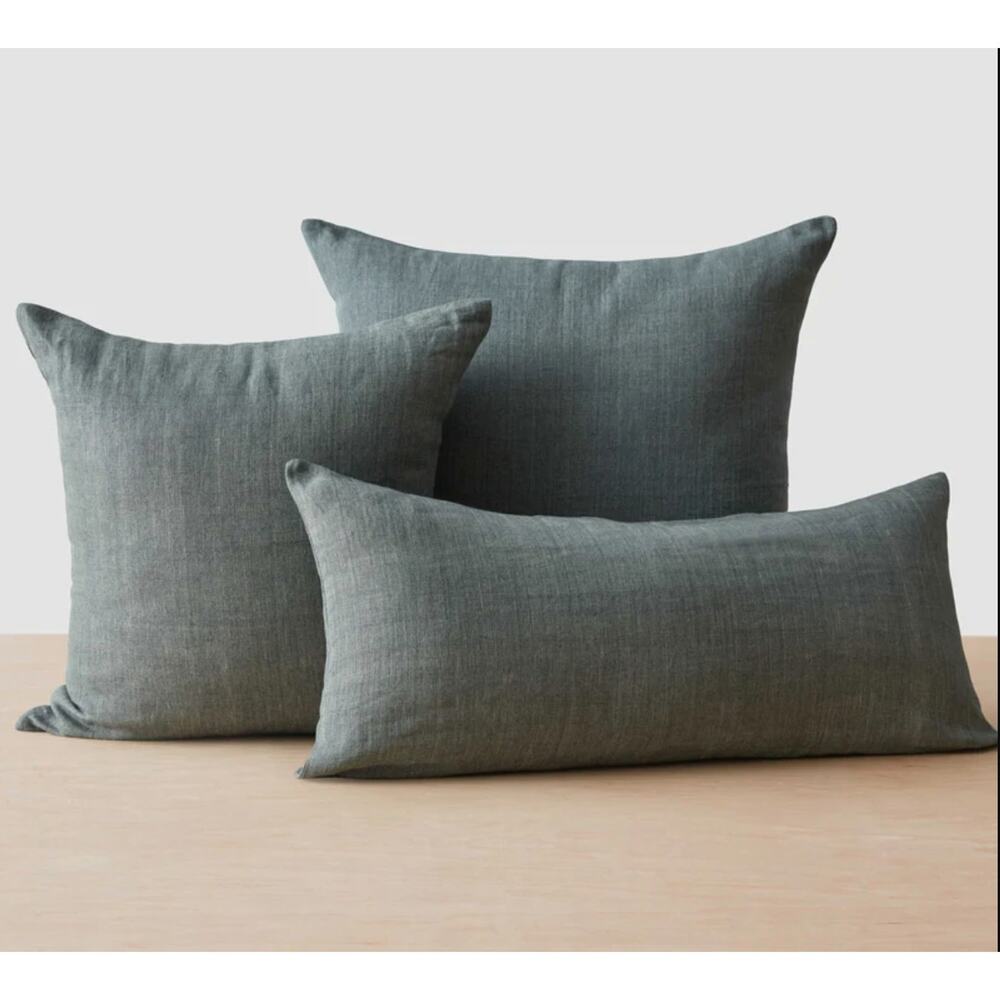 The Citizenry Prisha Linen Pillow 20x20 Charcoal – New with Tags